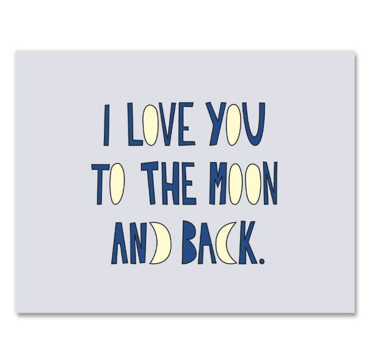 Moon and Back Greeting Card